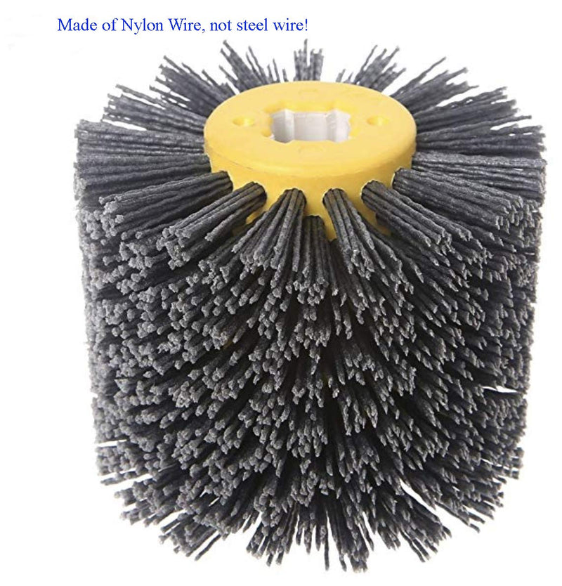  [AUSTRALIA] - SIGNI Abrasive Nylon Drawing Wheel Drum Burnishing Polishing Brush for wooden furniture floor polishing 120X100mm 80 Grit 1pack 80#