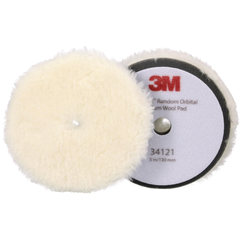  [AUSTRALIA] - 3M Perfect-It polishing pad with polishing fur for eccentric polishing machines, medium, white, 130 mm (5 in), 34121 130.0 mm medium wool