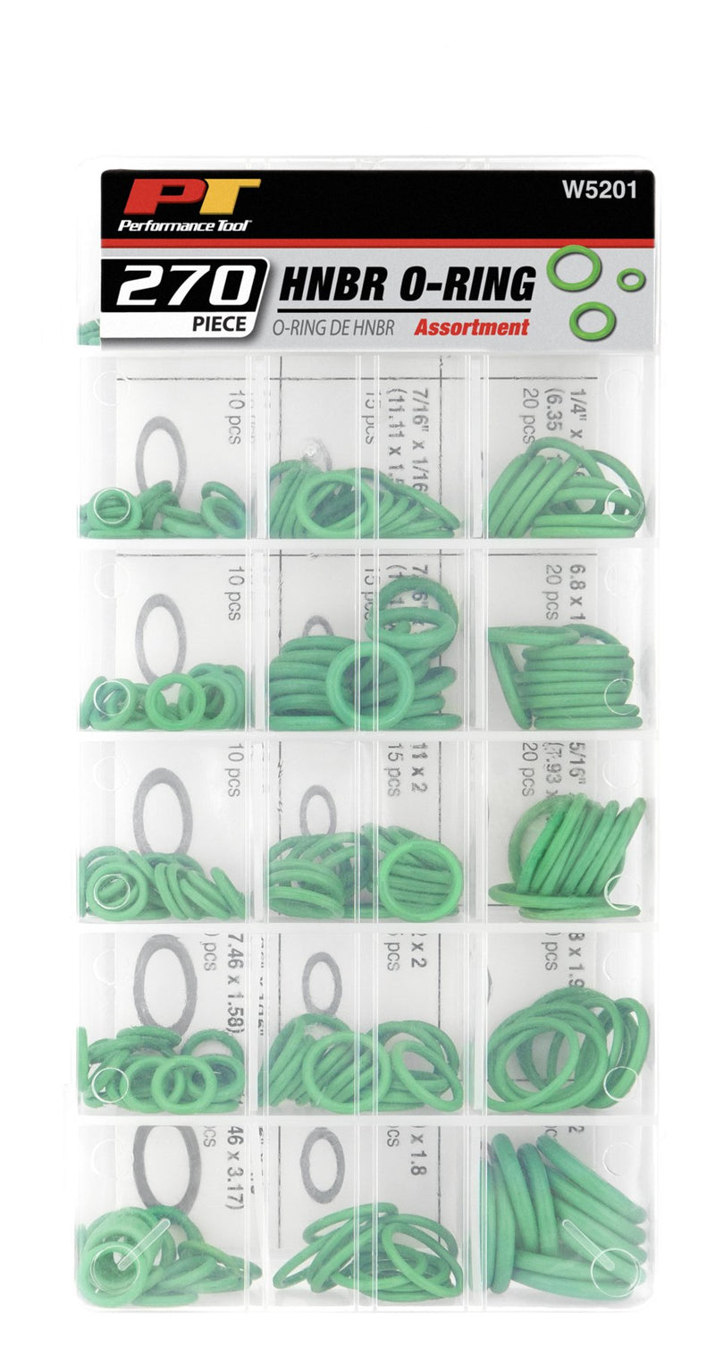  [AUSTRALIA] - Performance Tool W5201 270 Pc HNBR O-Ring Assortment 270pc HNBR O-Ring Assortment