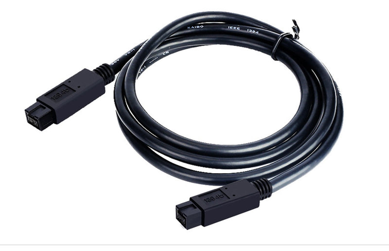  [AUSTRALIA] - zdyCGTime Firewire Premium Cable 800 IEEE 1394B 9 Pin to 9 Pin Male to Male 6 Ft Black(9 Pin to 9 Pin)