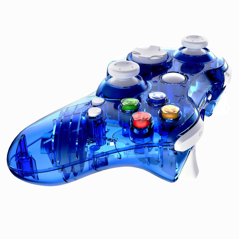  [AUSTRALIA] - PAWHITS Wireless Controller Compatible with Xbox 360 Double Motor Vibration Wireless Gamepad Gaming Joypad, Blue