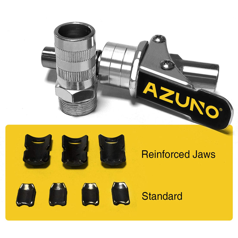 AZUNO Grease Gun Coupler, 2nd Generation Upgraded to 12,000 PSI, Grease Gun Tips Quick Lock and Release, Compatible with All Grease Guns 1/8" NPT Grease Gun Fittings - LeoForward Australia