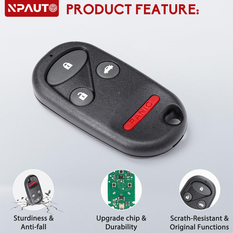  [AUSTRALIA] - NPAUTO Key Fob Replacement, Fits for Honda Accord & Acura TL 1998 1999 2000 2001 2002 2003 - Keyless Entry Remote Control Car Key Fobs KOBUTAH2T, 72147-S0K-A02, 72147-S84-A03