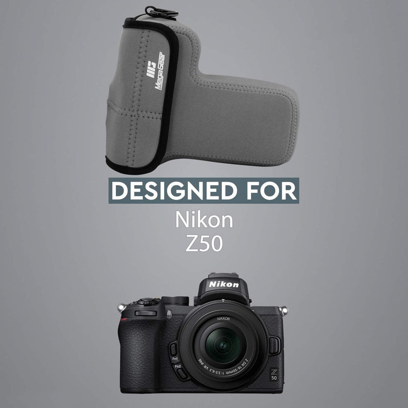  [AUSTRALIA] - MegaGear Ultra Light Neoprene Camera Case Compatible with Nikon Z50 (50-250mm) Gray