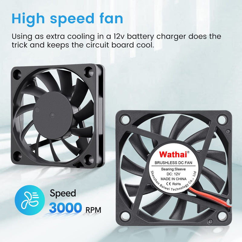  [AUSTRALIA] - Wathai 60mm x 10mm 12V 2Pin DC Brushless Exhaust Cooling Fan