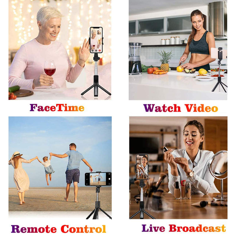  [AUSTRALIA] - USTINE Portable Selfie Stick Tripod, 3 in 1 Extendable Selfie Stick Phone Holder for iPhone 14/13/13 Pro/13 Pro Max/12/12 Pro/X/XR/XS/8/7/6S,Android Samsung Smartphone