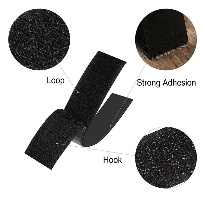  [AUSTRALIA] - 10 Pairs 2 x 6 Inch Self Adhesive Hook and Loop Tape Industrial Strength Sticky Back Fastener Hook Loop Strips Interlocking Tape Mounting Tape for Carpet, Couch Cushions, Pedal Board 10Pack 2x6inch