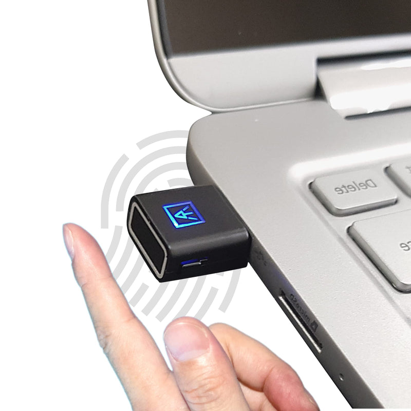 AUTHENTREND ATKey.Pro USB Fingerprint Reader/Authentification Security Key for PC or Laptop, for Azure AD, FIDO Certified, Safe Account Login, Works with Windows, Mac, Linux, Chromebook (Type-A) USB Type A - LeoForward Australia