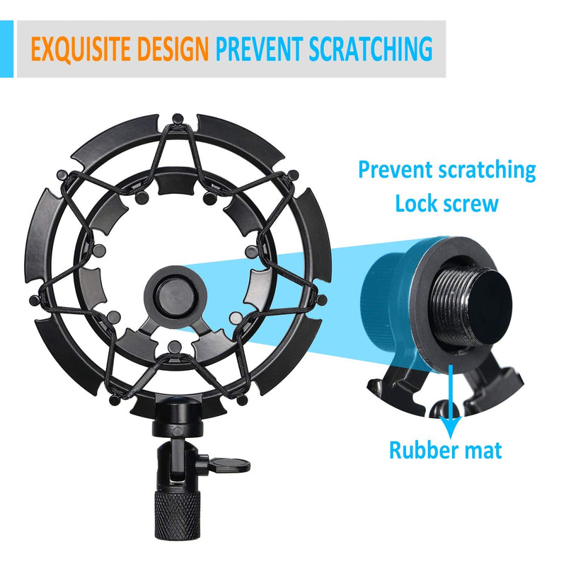  [AUSTRALIA] - YOUSHARES SM7B Shock Mount with Pop Filter Matching Mic Boom Arm Stand, Compatible with Shure SM7B Microphone