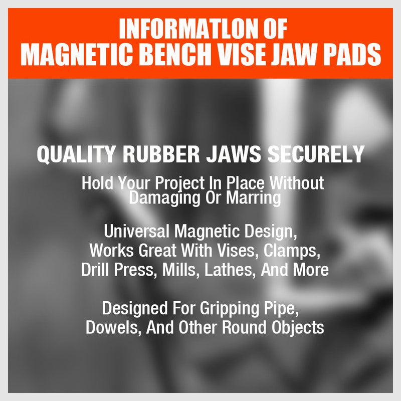 [AUSTRALIA] - HORUSDY Vise Jaws, 4.5" Magnetic Retention Vice Jaw Pads, Universal Vise Soft Jaws