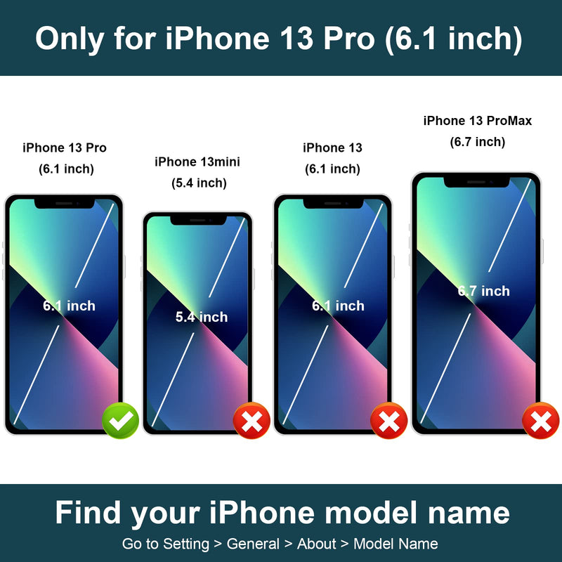  [AUSTRALIA] - Folosu Compatible with iPhone 13 Pro Case Wallet with Card Holder, 360°Rotation Finger Ring Holder Kickstand Protective RFID Blocking PU Leather Double Buttons Flip Shockproof Cover 6.1 Inch Brown