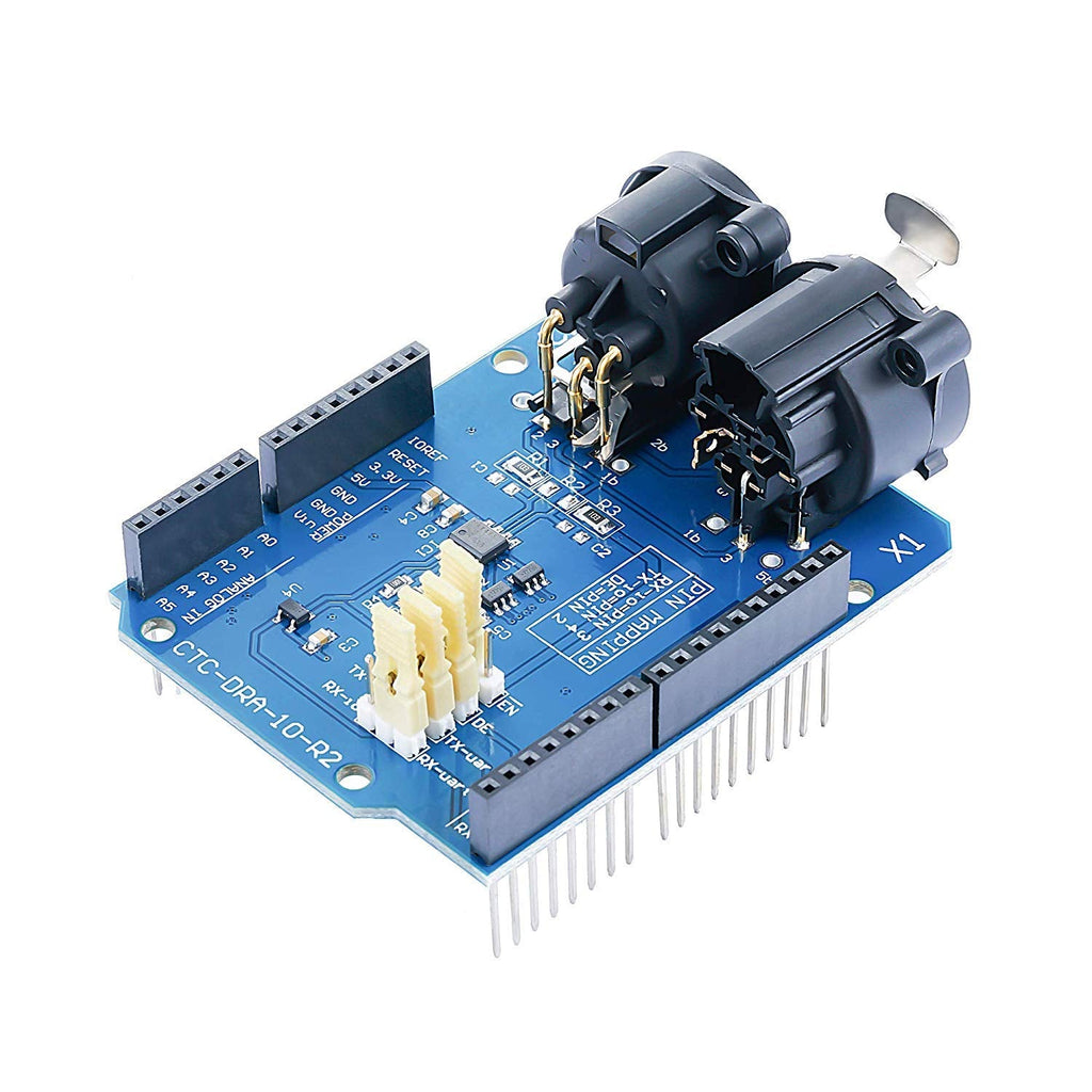  [AUSTRALIA] - CQRobot DMX Shield MAX485 Chipset Compatible with Arduino Motherboard (RDM Capable), Device into DMX512 Network, LED/Music Remote Device Management Capable, Extended DMX Master.