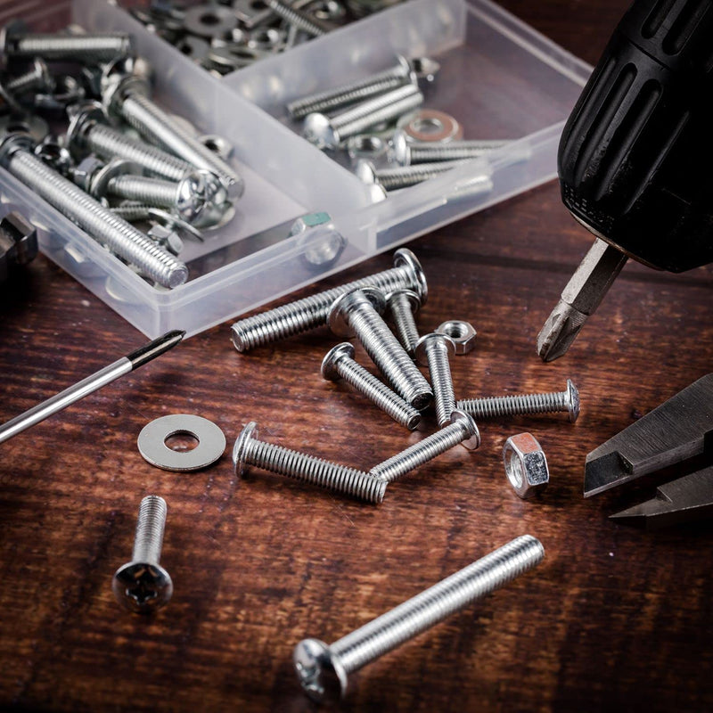  [AUSTRALIA] - Mr. Pen- Bolts, Nuts, and Washer Assortment Kit, 113 pcs, Nuts and Bolts Assortment Kit, Assorted Nuts and Bolts, Nut Bolt and Washer Assortment, Bolt and Nut Assortment