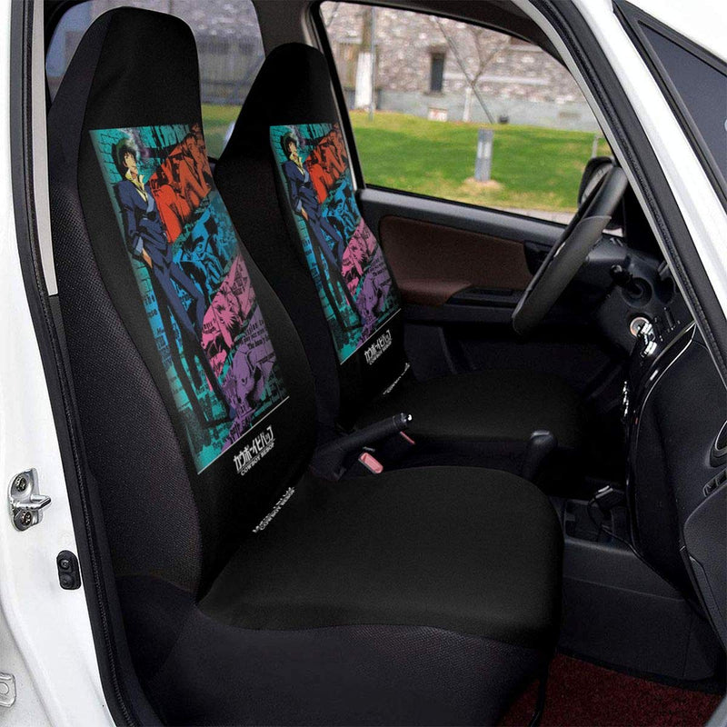  [AUSTRALIA] - ChristieAHodge Cowboy Bebop Truck Car Seat Covers Cute Compatible Fits for Most Car,Universal 1 PCS Black