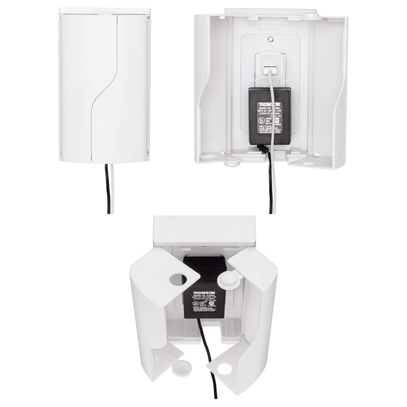  [AUSTRALIA] - Safety Innovations Twin Door Baby Safety Outlet Cover Box for Babyproofing Outlets - More Interior Space for Extra Large Electrical Plugs and Adapters - Easy to Install - Easy to Use, (1-Pack)