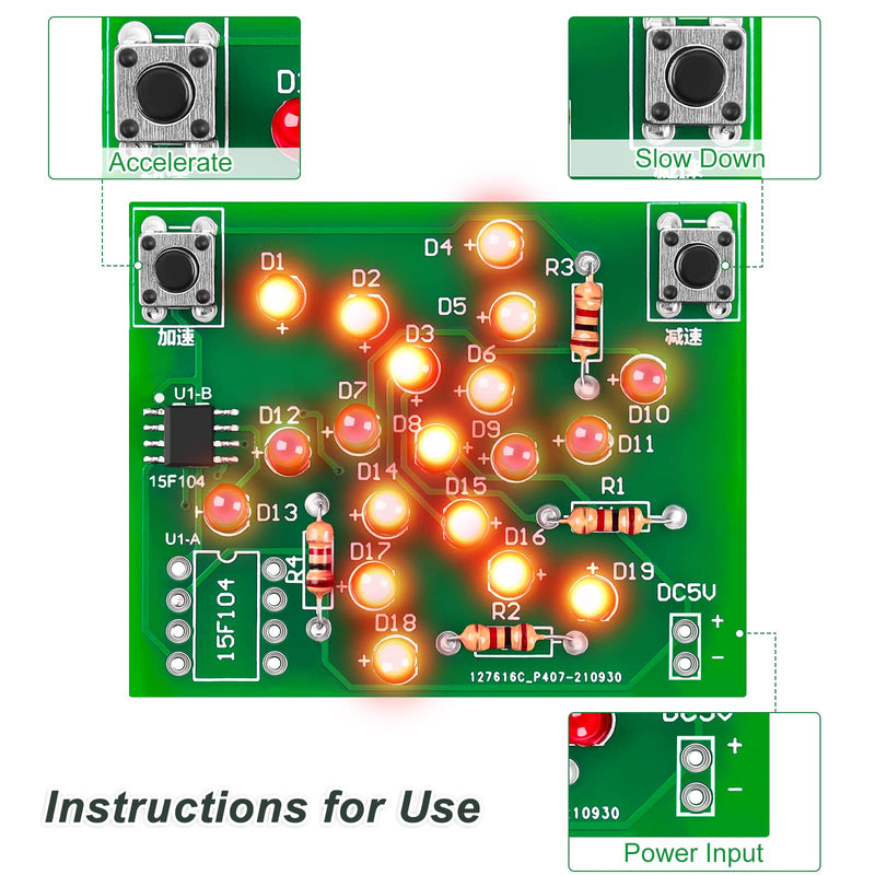  [AUSTRALIA] - Soldering Practice DIY Electronic Kit - MakerHawk Windmill Flashing Light Adjustable Speed PCB Board Educational Science Kit for Kids Adults