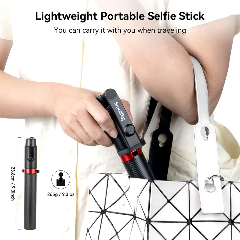  [AUSTRALIA] - SmallRig Selfie Stick Tripod with Bluetooth Remote 130 cm Extendable Travel Lightweight Tripod Stand for Selfie, Live Streaming, Video Conference, Makeup, TIK Tok, for All Phones - 3636B