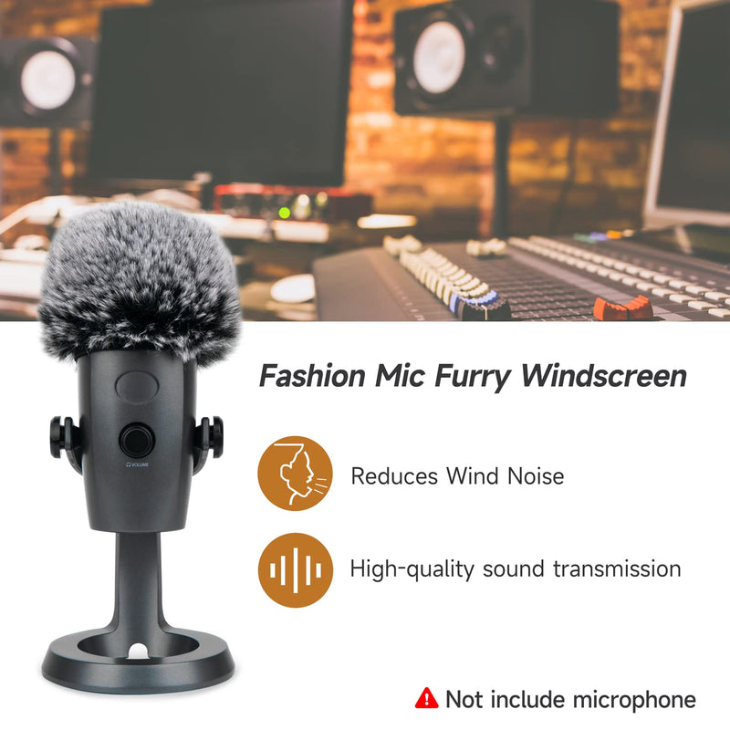  [AUSTRALIA] - WIBOND Wind Muff for Blue Yeti Nano Microphone - Furry windscreen Microphone Cover for Noise and Ambience Reduction