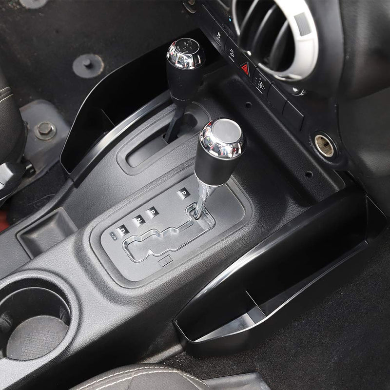  [AUSTRALIA] - Savadicar GearTray Gear Shifter Console Side Storage Box Manual Transmission Side Organizer Tray for 2011-2018 Jeep Wrangler JK JKU, Interior Accessories, Black JK-GearTray