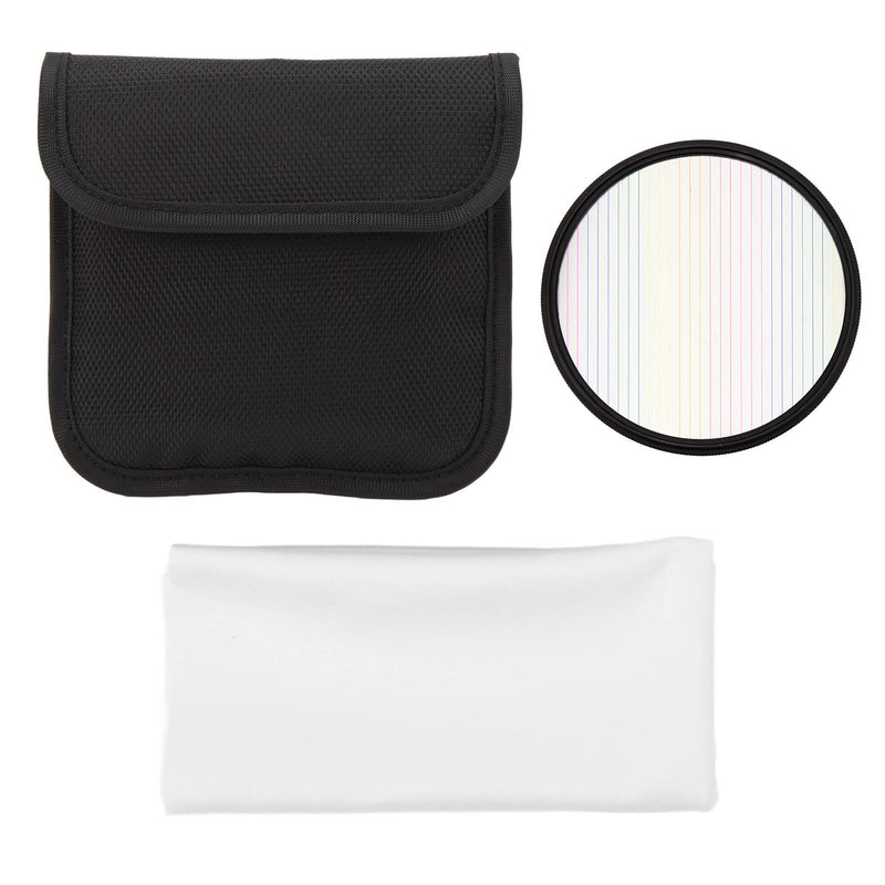  [AUSTRALIA] - 77mm Camera Filter, Double Sided Special Effects Filter, Special Effects Filter Lens Accessories, Rainbow Glare Brushed Filter for Selfie Shooting, Movies, Music, Videos