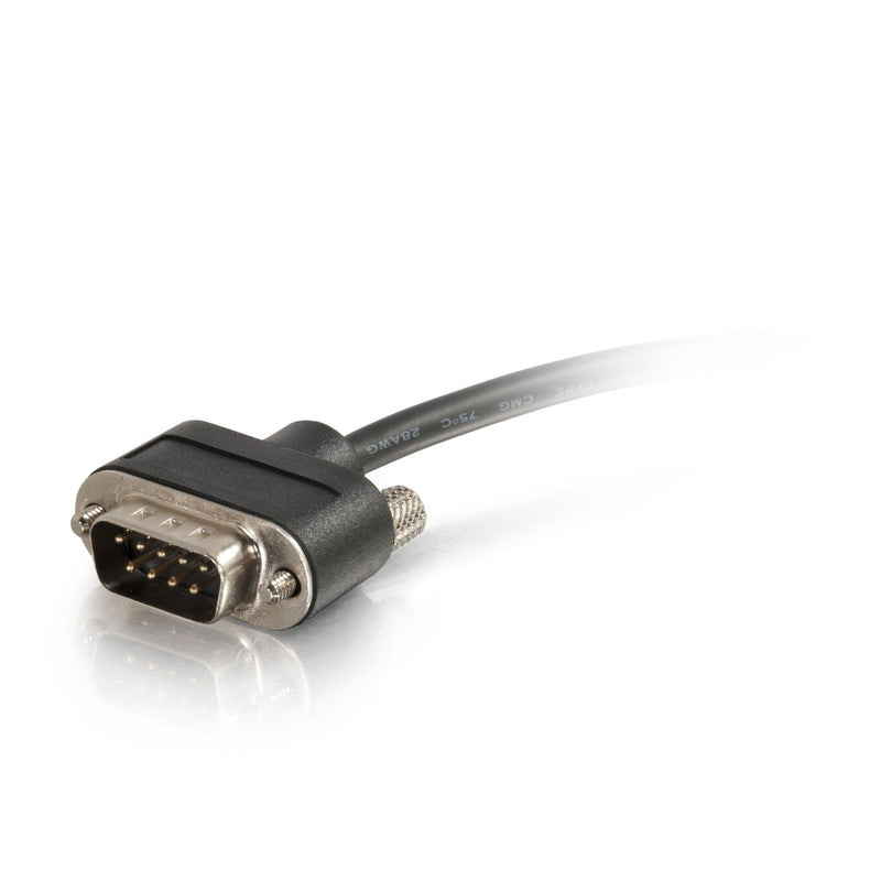  [AUSTRALIA] - C2G 52185 Serial RS232 DB9 Null Modem Cable with Low Profile Connectors M/F, In-Wall CMG-Rated, Black (10 Feet, 3.04 Meters)