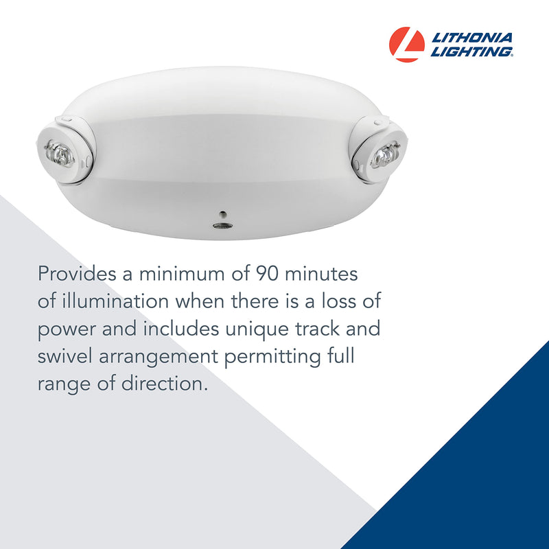 [AUSTRALIA] - Lithonia Lighting ELM2L M12 Quantum LED Emergency Light, Manual Testing, 220 Lumens, White