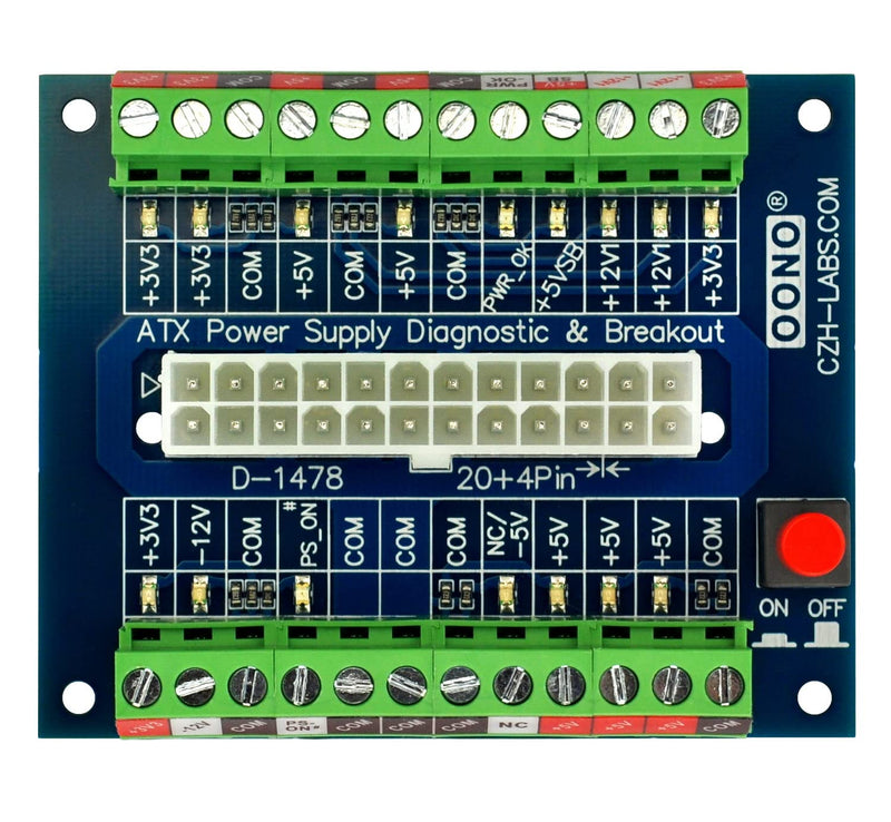  [AUSTRALIA] - 24/20-Pin ATX DC Power Supply Diagnostic/Breakout Board Module