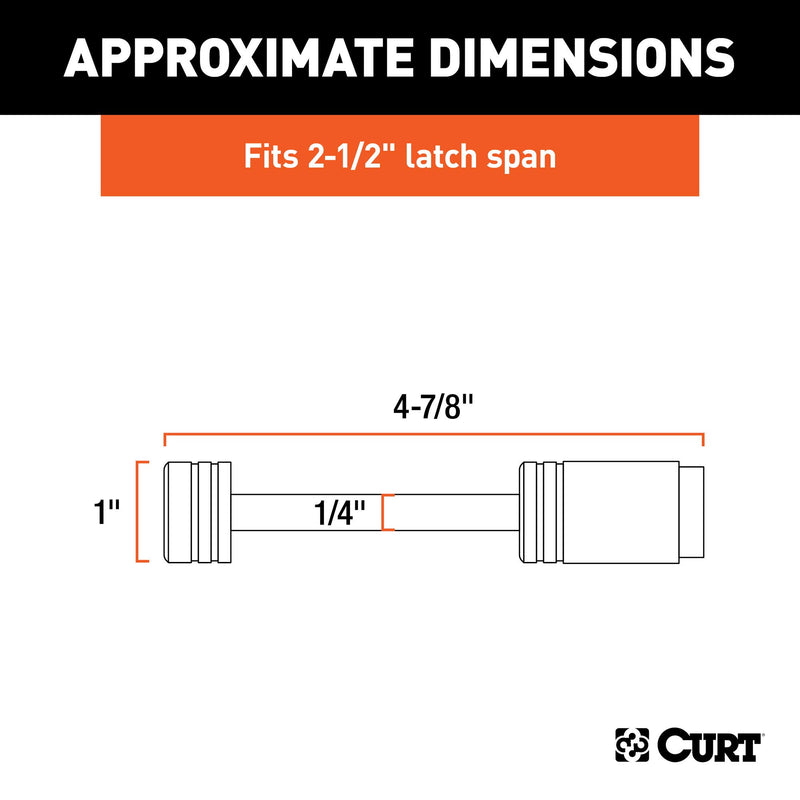  [AUSTRALIA] - CURT 23522 Chrome Trailer Tongue Lock 1/4-Inch Pin Diameter, Up to 2-1/2-Inch Coupler Span