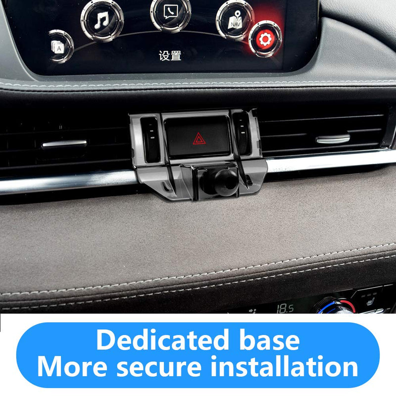  [AUSTRALIA] - musttrue LUNQIN Car Phone Holder for 2018-2021 Mazda 6 [Big Phones with Case Friendly] Auto Accessories Navigation Bracket Interior Decoration Mobile Cell Mirror Phone Mount