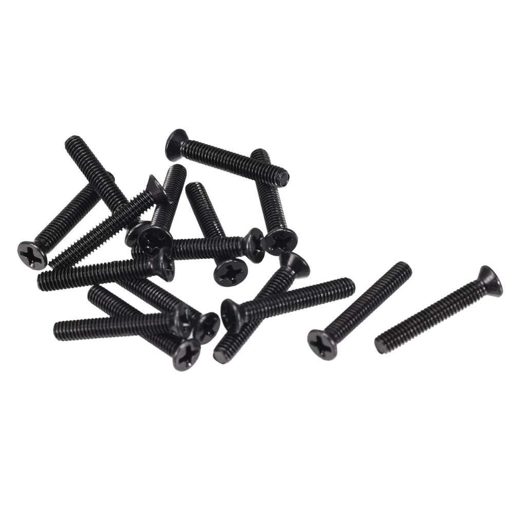  [AUSTRALIA] - uxcell M2.5 x 16mm Phillips Screw Fasteners Black for Laptop PC TV Fan Switch 350pcs M2.5x16mm