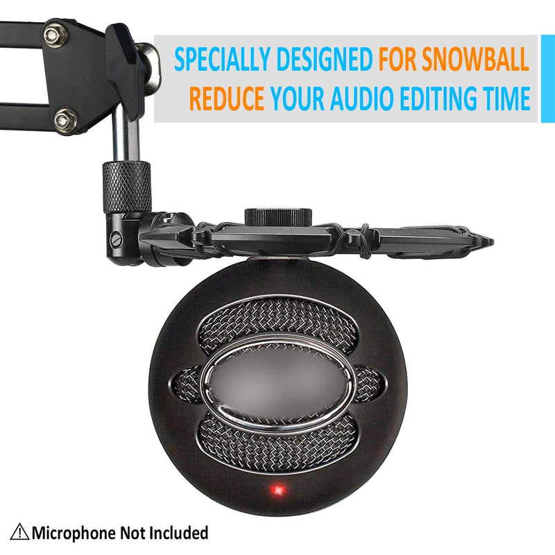  [AUSTRALIA] - YOUSHARES Snowball Shock Mount, Shockmount Reduces Vibration Noise Matching Mic Boom Arm Stand, Compatible with Blue Snowball iCE USB Microphone