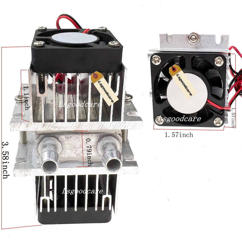  [AUSTRALIA] - Lsgoodcare 120W Semiconductor Refrigeration Cooler Module Kit, Water Cooling System for DIY Car Electronic Refrigerators with 2M Tube & Hose Clamp(Not for Water Supply Refrigeration)