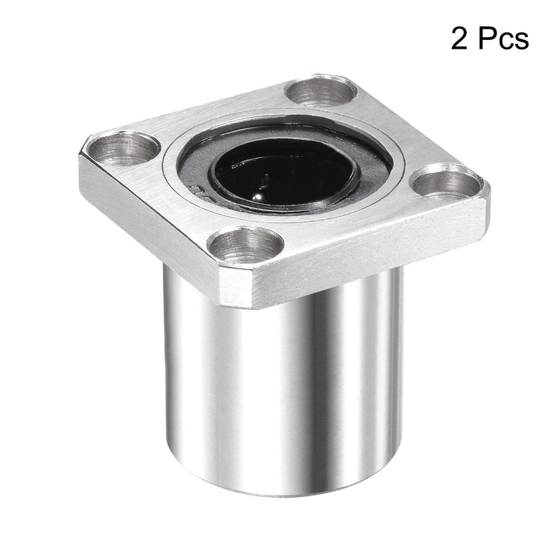  [AUSTRALIA] - uxcell LMK16UU Linear Ball Bearings 16mm Bore 28mm OD 37mm Length Square Flange Nickel Plated for CNC Machine 3D Printers 2pcs