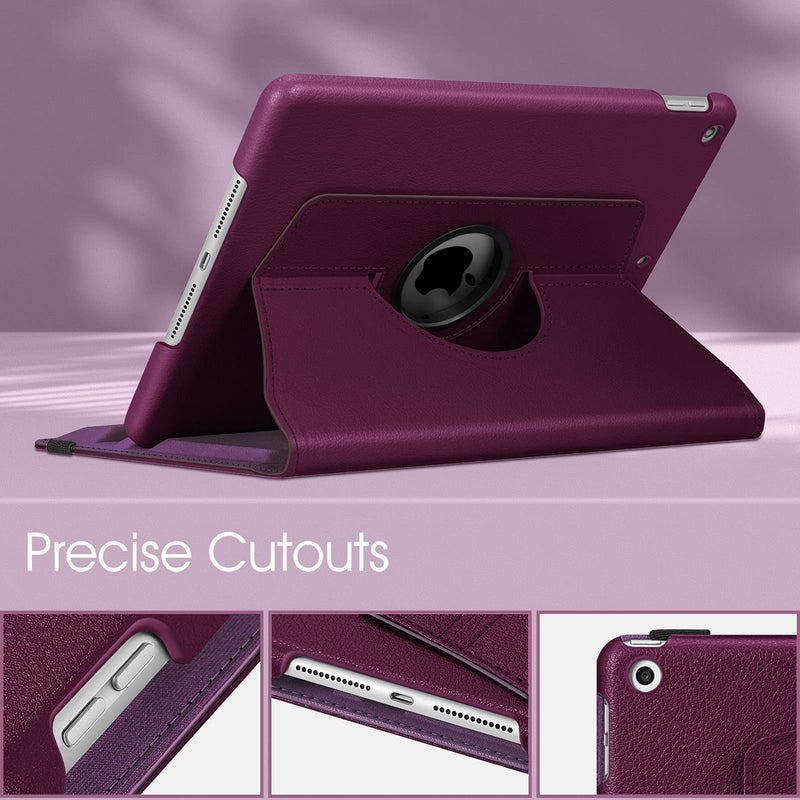  [AUSTRALIA] - Fintie Rotating Case for iPad 9th Generation (2021) / 8th Generation (2020) / 7th Gen (2019) 10.2 Inch - 360 Degree Rotating Protective Stand Cover with Pencil Holder, Auto Wake Sleep, Purple