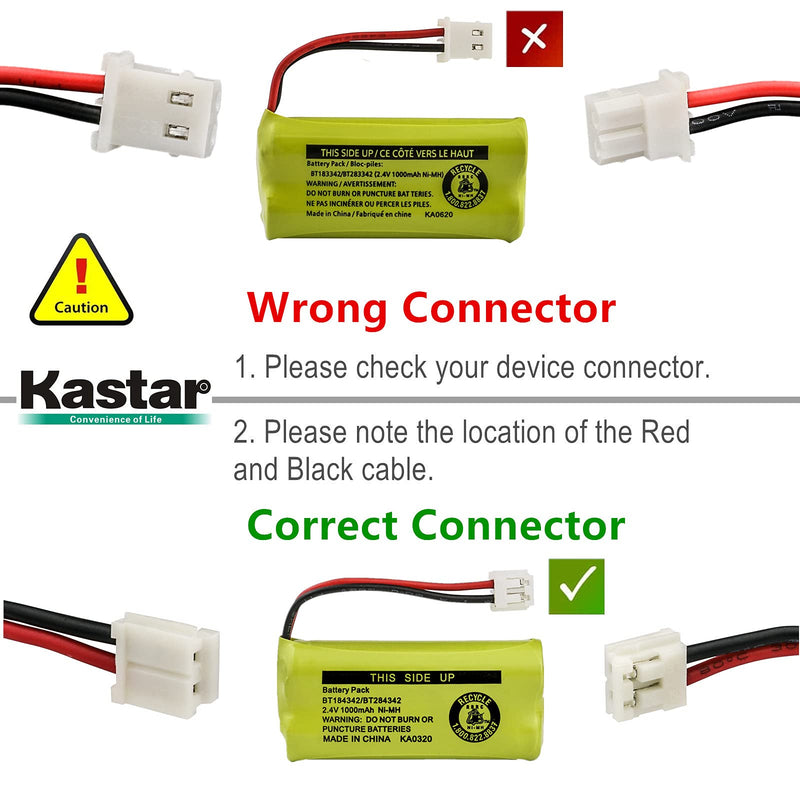  [AUSTRALIA] - Kastar Battery 6-Pack Bulk Packaging Replacement for AT&T BT8001 / BT8000 / BT8300 / BT184342 / BT284342 / AT3211-2 / 89-1335-00 / 89-1344-01 / 89-1330-00-00 / 89-1330-01-00 / BATT-6010 / CPH-515D