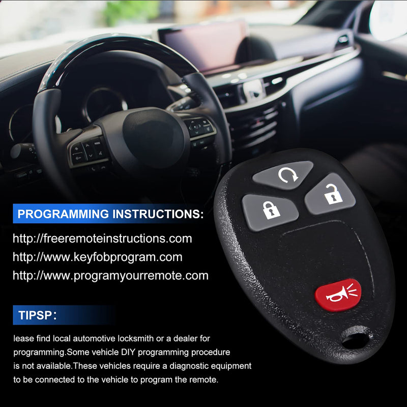  [AUSTRALIA] - Pilida Key Fob Keyless Entry Remote: Remote Keyless Control Clicker Compatible with Chevy SilveradoTraverse Equinox Avalanche/GMC Sierra/Pontiac Torrent/Saturn Outlook Vue OUC60270| OUC60221