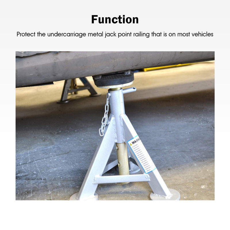  [AUSTRALIA] - Partol Universal Floor Jack Pad Adapter Cross Slotted Frame Rail Floor Jack Disk Rubber Pad Pinch Weld Side Frame Rail Protector Puck/Pad