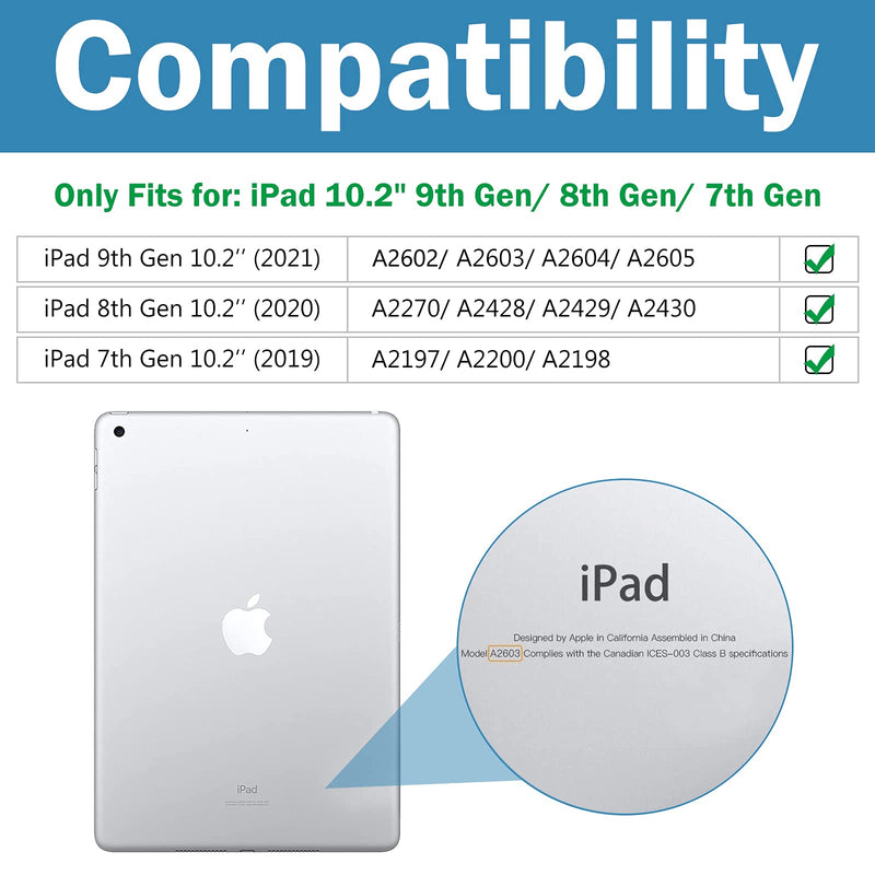  [AUSTRALIA] - ProCase iPad 10.2 Case iPad 9th Generation 2021/ iPad 8th Generation 2020/ iPad 7th Generation 2019 Case, Slim Stand Hard Back Shell Protective Smart Cover Case for iPad 10.2 Inch -Navy Navy