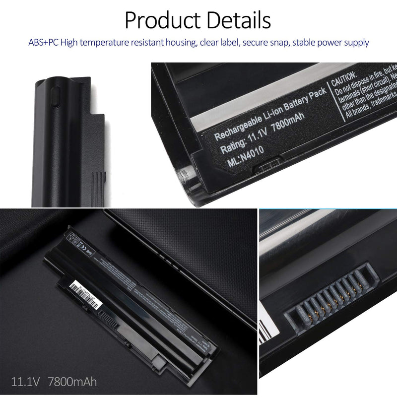 New N7110 N4110 N5110 Laptop Battery Compatible with Dell 17R 5357 13R 14R 15R 3420 3520 N3010 N4010 N5010,fit P/N: 4T7JN 04YRJH 07XFJJ 312-0233 [11.1V 7800mAh] - LeoForward Australia