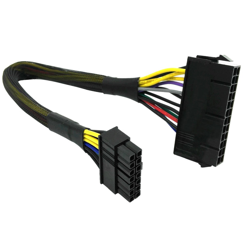  [AUSTRALIA] - COMeap 24 Pin to 14 Pin ATX PSU Main Power Adapter Braided Sleeved Cable for IBM Lenovo PCs and Servers 12-inch(30cm) (Long Type)