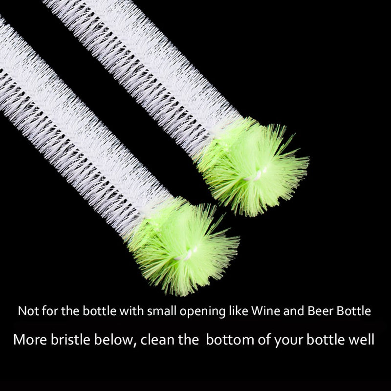 LiKee Long Bottle Cleaning Brush 18" Extra Long x 2.17" Extra Wide Cleaner for Washing Decanter, Thermos, Water Bottle Brush Washer Green - LeoForward Australia