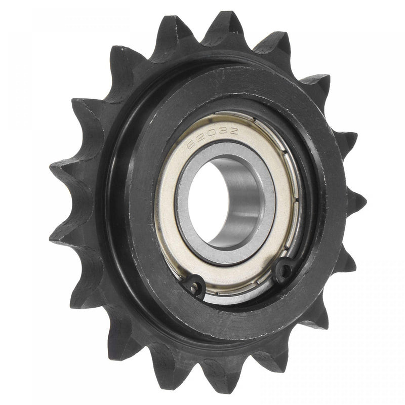  [AUSTRALIA] - uxcell #40 Chain Idler Sprocket, 17mm Bore 1/2" Pitch 17 Tooth Tensioner, Black Oxide Finished C45 Carbon Steel with Insert Single Bearing for ISO 08A Chains