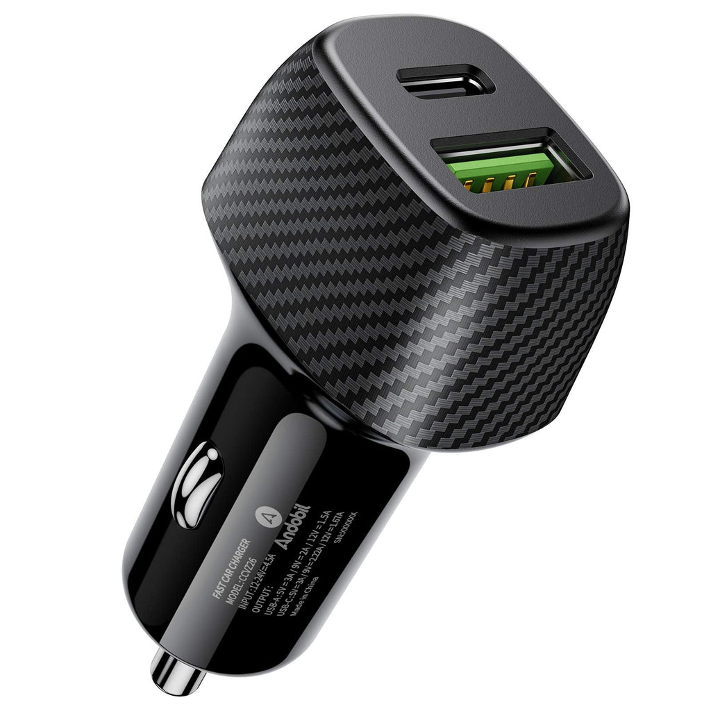 [AUSTRALIA] - [Newest & Fastest] andobil USB C Car Charger [Fast Charging & Power-Consuming APP Friendly] 38W Dual Port Car Adapter Compatible with Magsafe, iPhone 14 Pro, 14 Plus, 14 Pro Max, All iPad and iPad Pro