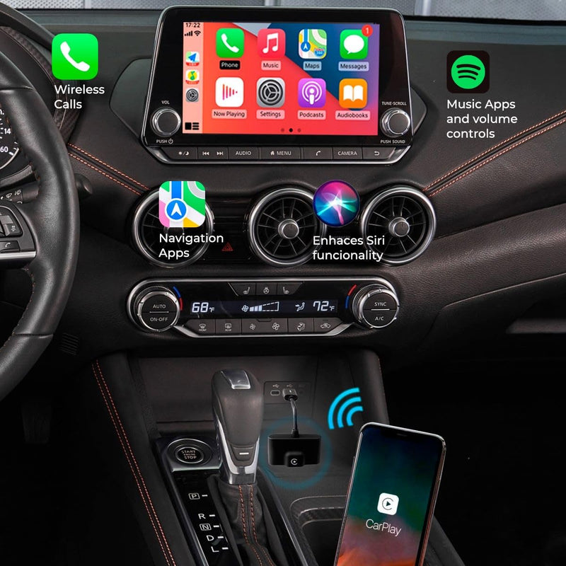  [AUSTRALIA] - CarPlay Wireless Adapter - AutoSky - for Factory Wired CarPlay 2023 Upgrade Plug and Play Dongle Converts Wired to Wireless Fast and Easy Use Fit for Cars from 2015 iPhone iOS 10 and up