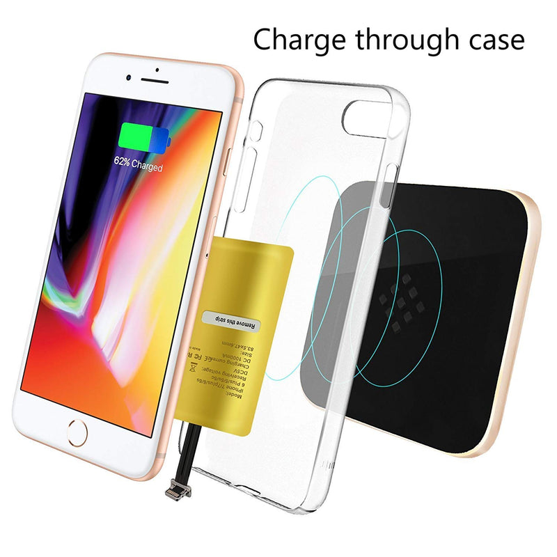  [AUSTRALIA] - 2 Pcs Fast QI Receiver Ultra-Thin Wireless Charging Receiver Adapter Patch for iPhone 7/7 Plus/6/6 Plus/6s/6s Plus/5/5s/5c 5w 1000mAh Compatible All Wireless Charger(2 pcs) for iphone*2 pcs