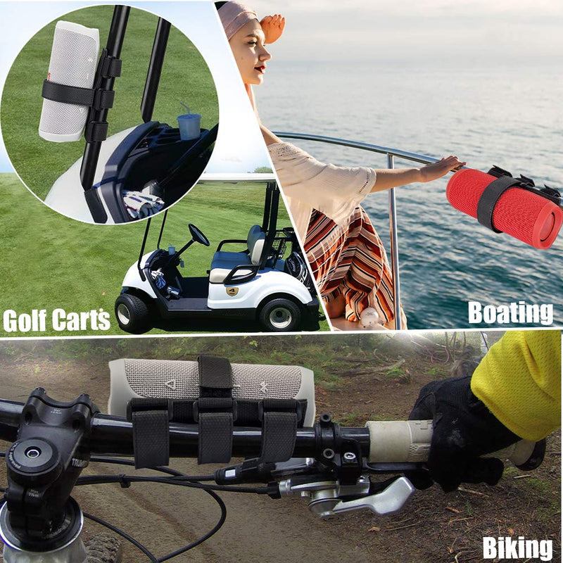  [AUSTRALIA] - Upgraded Portable Speaker Mount for Golf Cart Railing Bike,TOOVREN Wireless Bluetooth Speakers/Water Bottle Holder Adjustable Strap fit Most Speaker,Golf Cart Accessories Applicable to Rail/Cross bar