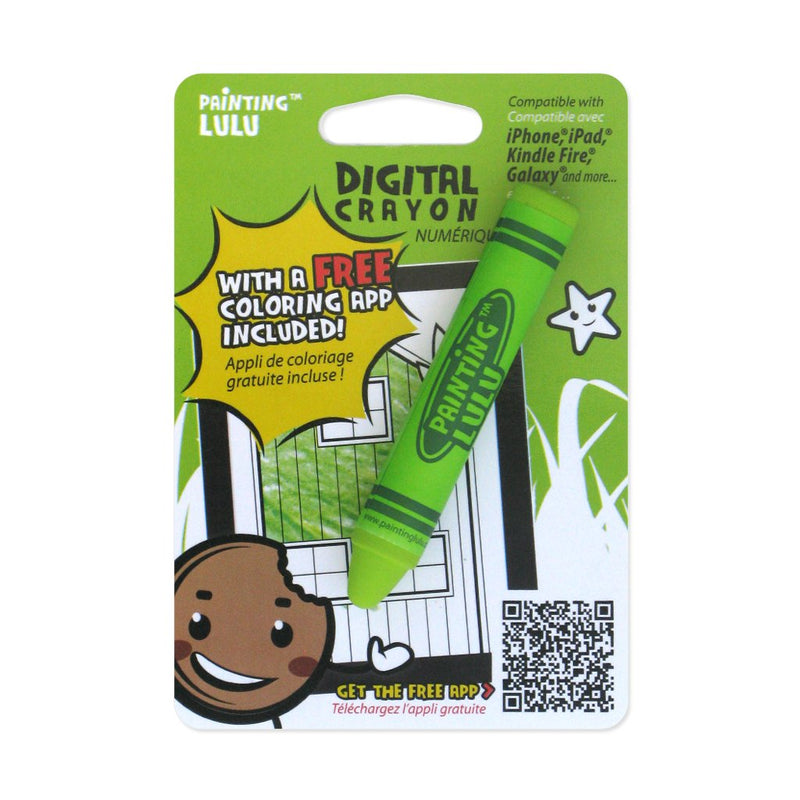 Best Stylus for Kids - Fun Crayon Stylus Pen. Green Kids Stylus for iPad, Tablets and Touch Screens - LeoForward Australia