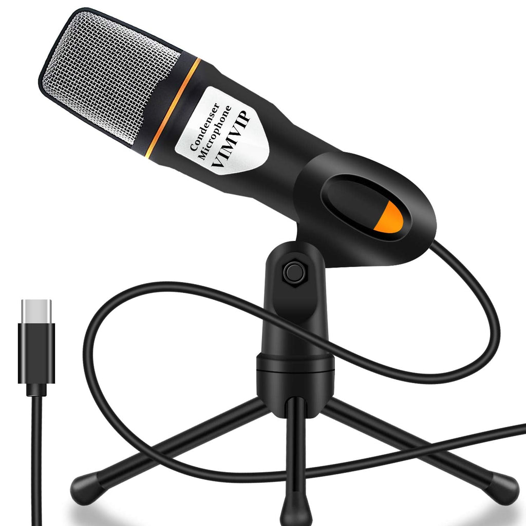  [AUSTRALIA] - USB C Microphone for PC USB-C Phone, VIMVIP USB Type C Condenser Microphone with Stand Plug & Plug Compatible with PC, Laptop, USB C Phone