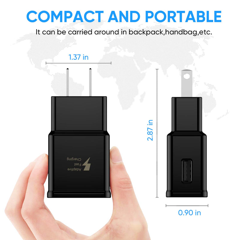  [AUSTRALIA] - Adaptive Fast Charging Wall Charger Adapter Compatible Samsung Galaxy S6 S7 S8 S9 S10 / Edge/Plus/Active, Note 5,Note 8, Note 9,LG G5 G6 G7 V20 V30 ThinQ Plus EP-TA20JBE Quick Charge (2 Pack)