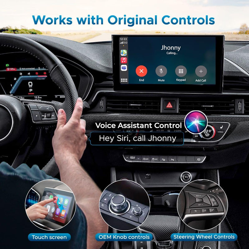  [AUSTRALIA] - CarPlay Wireless Adapter - AutoSky - for Factory Wired CarPlay 2023 Upgrade Plug and Play Dongle Converts Wired to Wireless Fast and Easy Use Fit for Cars from 2015 iPhone iOS 10 and up